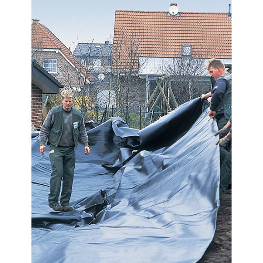 PVC Bâche pour Bassin en HDPE, Membrane Renforcée Noir 1x5m 2x8m